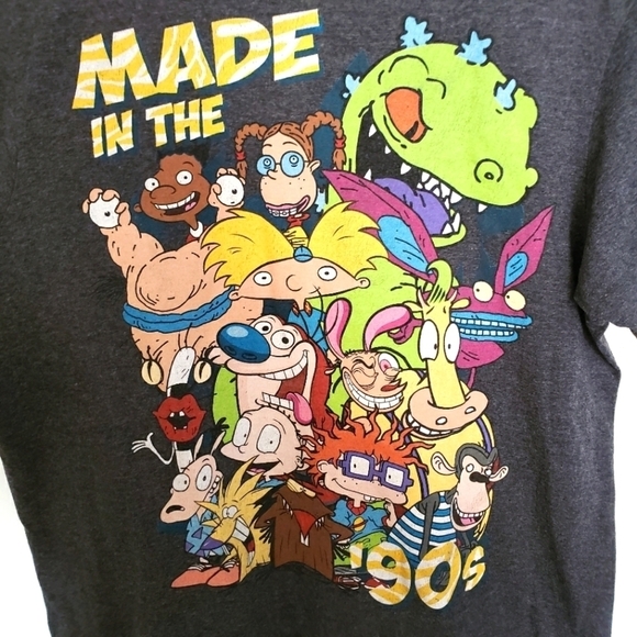 Nickelodeon Made in the 90s Graphic T-Shirt Cartoon Characters Mens Size Medium - Picture 5 of 5